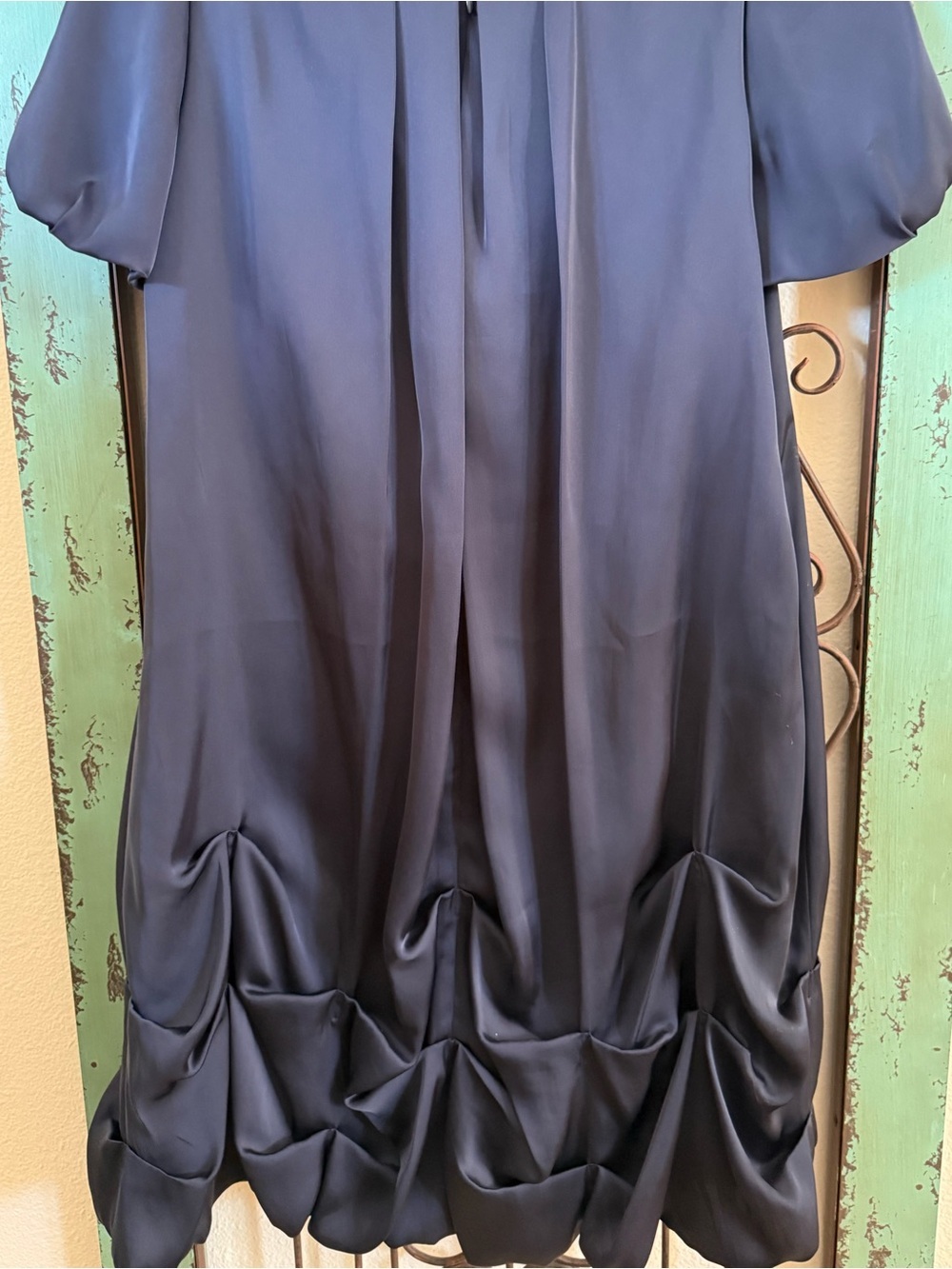 LAISSE PASSE Navy Bubble Hem Puff Sleeve Dress Size 36 Coquette Japanese Fashion - Picture 5 of 8